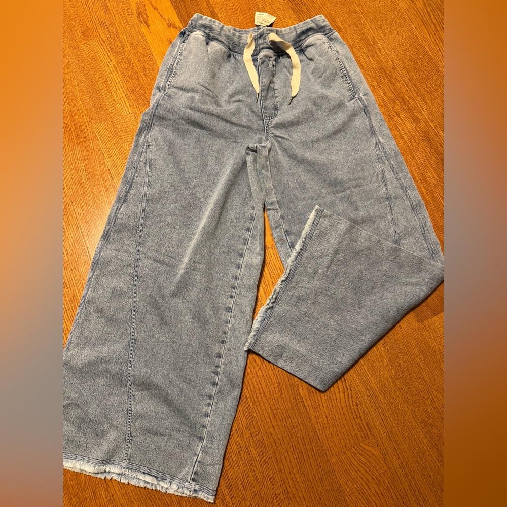Aerie Blue Wide Leg Jeans